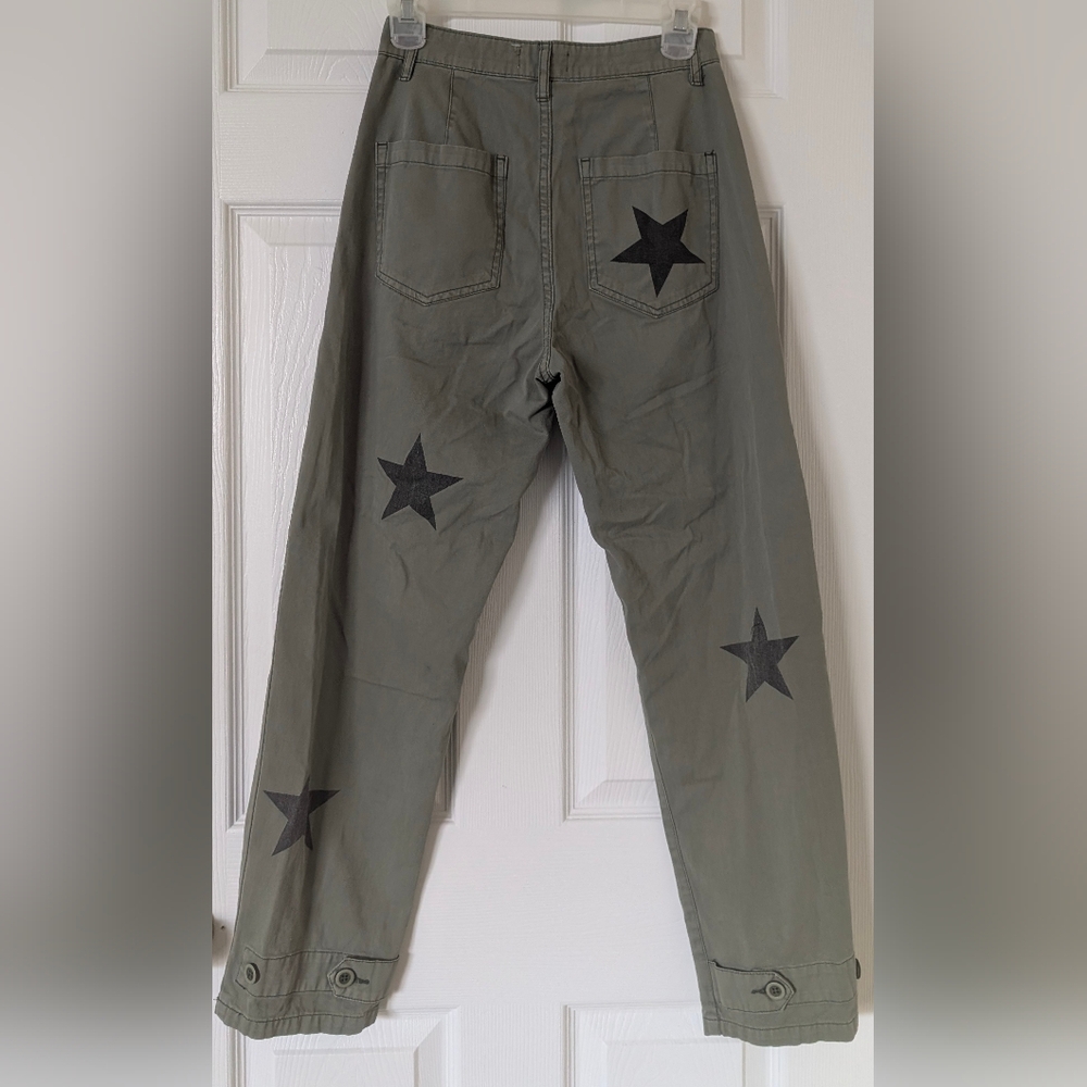 Pistola Tammy High Waisted Straight Leg Pants, Royal Honor Cotton Size 24 - Picture 7 of 16